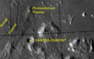 Cratera da Lua com o nome de Santos Dumont / Foto: NASA